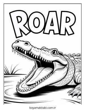 Timsah boyama sayfası – evde etkinlik, ücretsiz yazdır