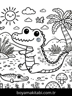Timsah boyama sayfası,  coloring page, , 