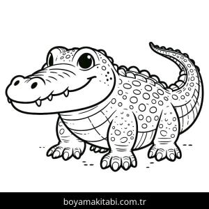 Timsah boyama sayfası – boyama etkinliği, çocuk aktivitesi