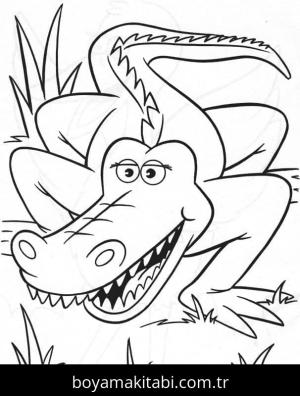 Timsah boyama sayfası – evde etkinlik, ücretsiz yazdır