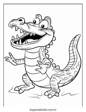 Timsah boyama sayfası – ücretsiz yazdır, boyama etkinliği