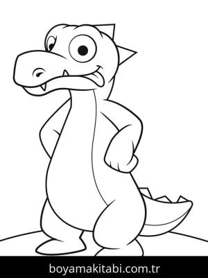 Timsah boyama sayfası – çocuklar için, çizgi film temalı