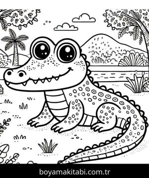 Timsah boyama sayfası,  coloring page, , 
