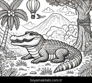 Timsah boyama sayfası,  coloring page, , 