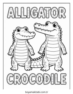 Timsah boyama sayfası – yaratıcılığı geliştirir, keyifli zaman