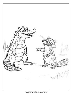 Timsah boyama sayfası – keyifli zaman, renkli çizimler