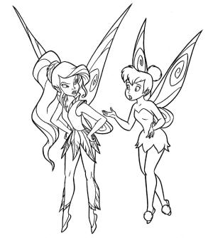 Tinkerbell boyama sayfası,  coloring page, Tinkerbell Arkadaşlarına Açıkladı, 