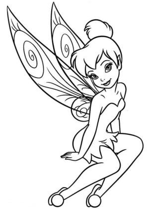 Tinkerbell boyama sayfası,  coloring page, Tinkerbell Basit, 