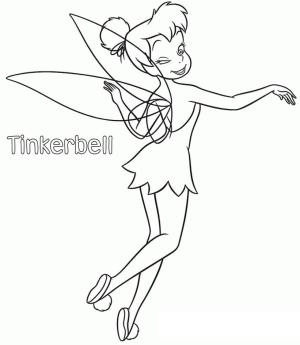 Tinkerbell boyama sayfası,  coloring page, Büyük Tinkerbell, 