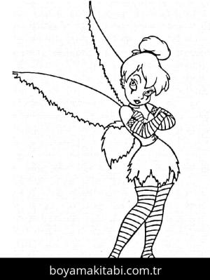 Tinkerbell boyama sayfası – boyama çalışması, yaratıcılığı geliştirir