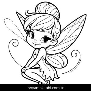 Tinkerbell boyama sayfası – eğitici aktivite, yaratıcılık