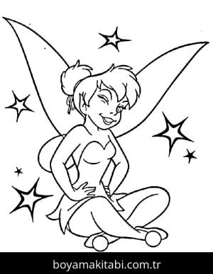 Tinkerbell boyama sayfası – eğlenceli etkinlik, el becerilerini geliştirir