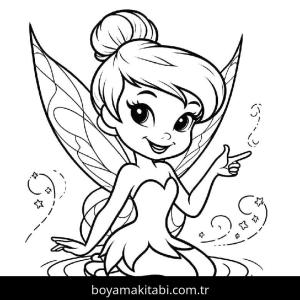Tinkerbell boyama sayfası – yaratıcılığı geliştirir, keyifli zaman