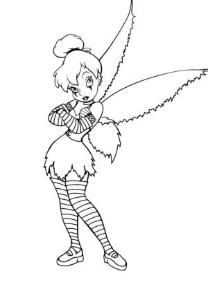 Tinkerbell boyama sayfası,  coloring page, Serin Tinkerbell, 