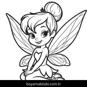 Tinkerbell boyama sayfası – boyama etkinliği, çocuk aktivitesi