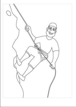 Tırmanma boyama sayfası,  coloring page, Adam Kaya Tırmanışı, 