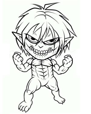 Titan’a Saldırı boyama sayfası,  coloring page, Chibi Saldırı Titan, 