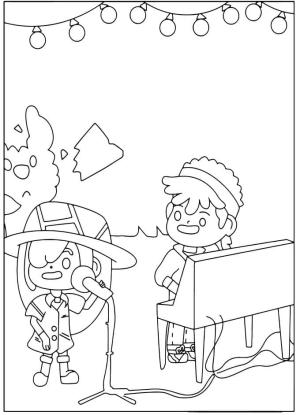 Toca Boca boyama sayfası,  coloring page, Toca Boca Şarkıcısı, 