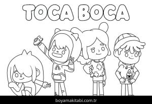Toca Boca boyama sayfası – el becerilerini geliştirir, boyama çalışması