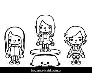 Toca Boca boyama sayfası – çocuklar için, çizgi film temalı