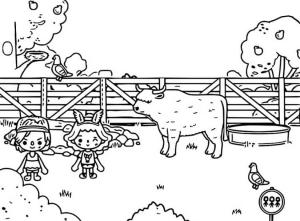 Toca Boca boyama sayfası,  coloring page, Toca Boca çiftliği, 