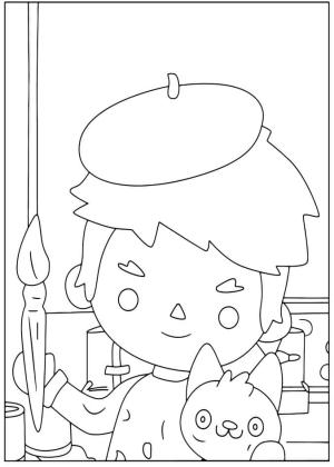 Toca Boca boyama sayfası,  coloring page, Toca Boca sanatçısı, 