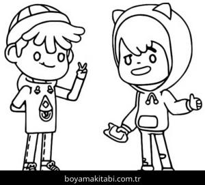 Toca Boca boyama sayfası – okul öncesi, evde etkinlik