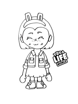 Toca Boca boyama sayfası,  coloring page, Toca Boca Hayat kızı, 