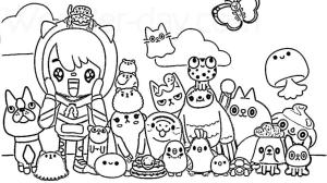 Toca Boca boyama sayfası,  coloring page, Toca Boca anahat, 