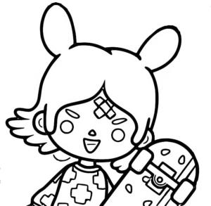 Toca Boca boyama sayfası,  coloring page, Kız Toca Boca, 