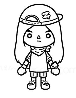 Toca Boca boyama sayfası,  coloring page, Toca Boca tasarımı, 