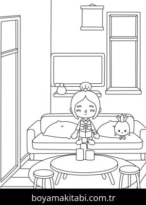 Toca Boca boyama sayfası – el becerilerini geliştirir, boyama çalışması