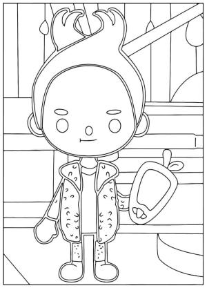 Toca Boca boyama sayfası,  coloring page, Toca Boca havalı çocuk, 