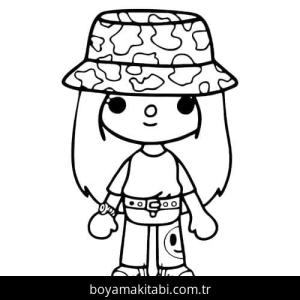 Toca Boca boyama sayfası – eğlenceli etkinlik, el becerilerini geliştirir