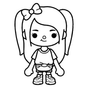 Toca Boca boyama sayfası,  coloring page, Toca Boca kızı yazdırılabilir, 