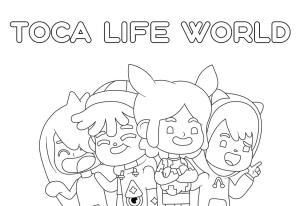 Toca Boca boyama sayfası,  coloring page, Ücretsiz Yazdırılabilir Toca Life World, 