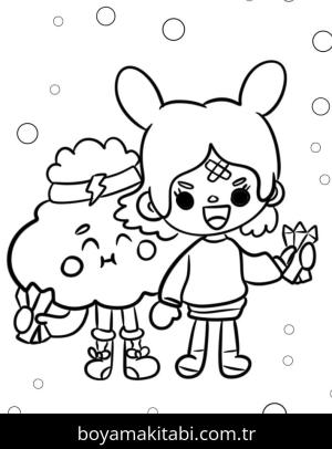 Toca Boca boyama sayfası – kolay boyama, eğitici aktivite