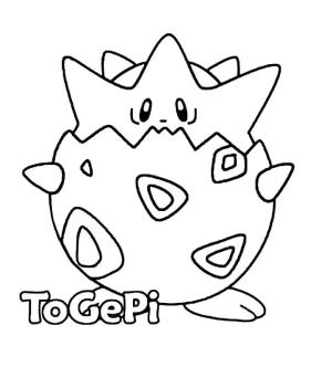 Togepi boyama sayfası,  coloring page, Togepi Sevimlidir, 