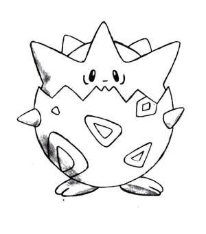 Togepi boyama sayfası,  coloring page, Togepi Pokemon, 