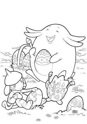 Togepi boyama sayfası,  coloring page, Togepi ve Arkadaş Kampı, 