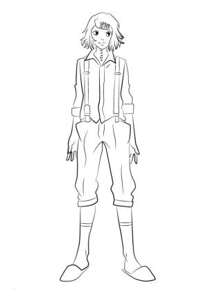 Tokyo Ghoul boyama sayfası,  coloring page, Çarpıcı Juuzou Suzuya, 