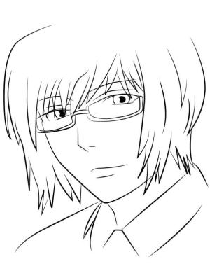 Tokyo Ghoul boyama sayfası,  coloring page, Yüz Kishou Arima, 