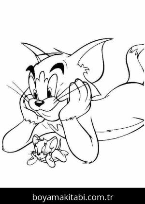 Tom Ve Jerry boyama sayfası – çocuk aktivitesi, PDF indir