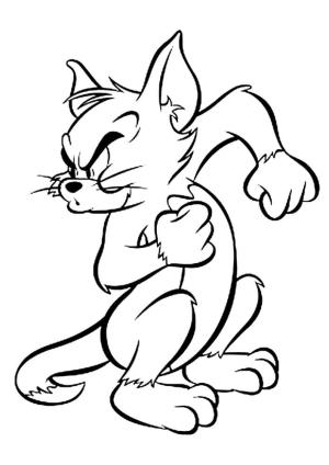 Tom Ve Jerry boyama sayfası,  coloring page, Komik Tom, 