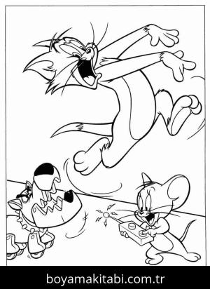 Tom Ve Jerry boyama sayfası – evde etkinlik, ücretsiz yazdır