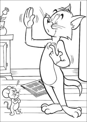 Tom Ve Jerry boyama sayfası,  coloring page, Tom ve Jerry Evde, 