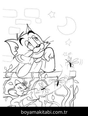 Tom Ve Jerry boyama sayfası – boyama etkinliği, çocuk aktivitesi