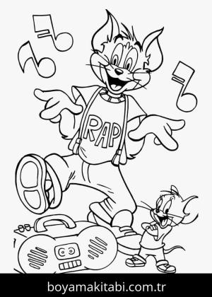 Tom Ve Jerry boyama sayfası – PDF indir, sevimli karakter