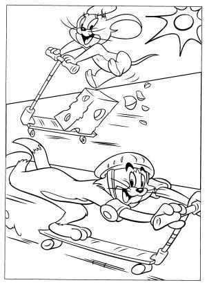 Tom Ve Jerry boyama sayfası,  coloring page, Sevimli Tom ve Jerry, 