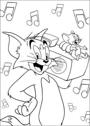 Tom Ve Jerry boyama sayfası,  coloring page, Tom ve Jerry, Radyolu, 